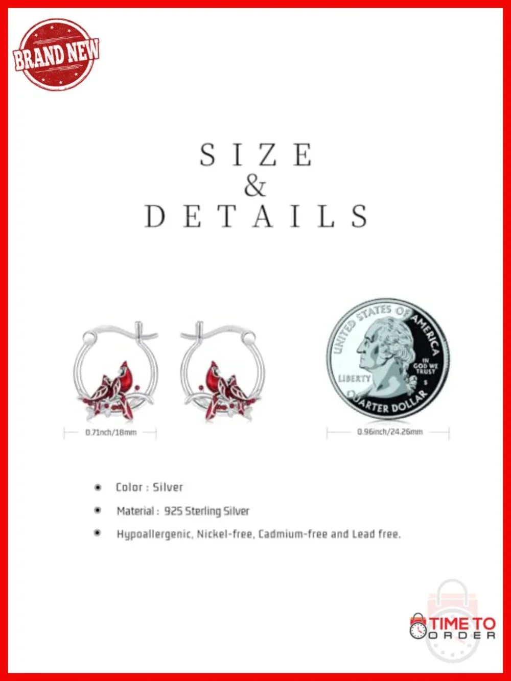 Hypoallergenic Sterling Silver Animal Hoop Earrings for Sensitive Ears